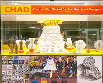 Charter High School display case