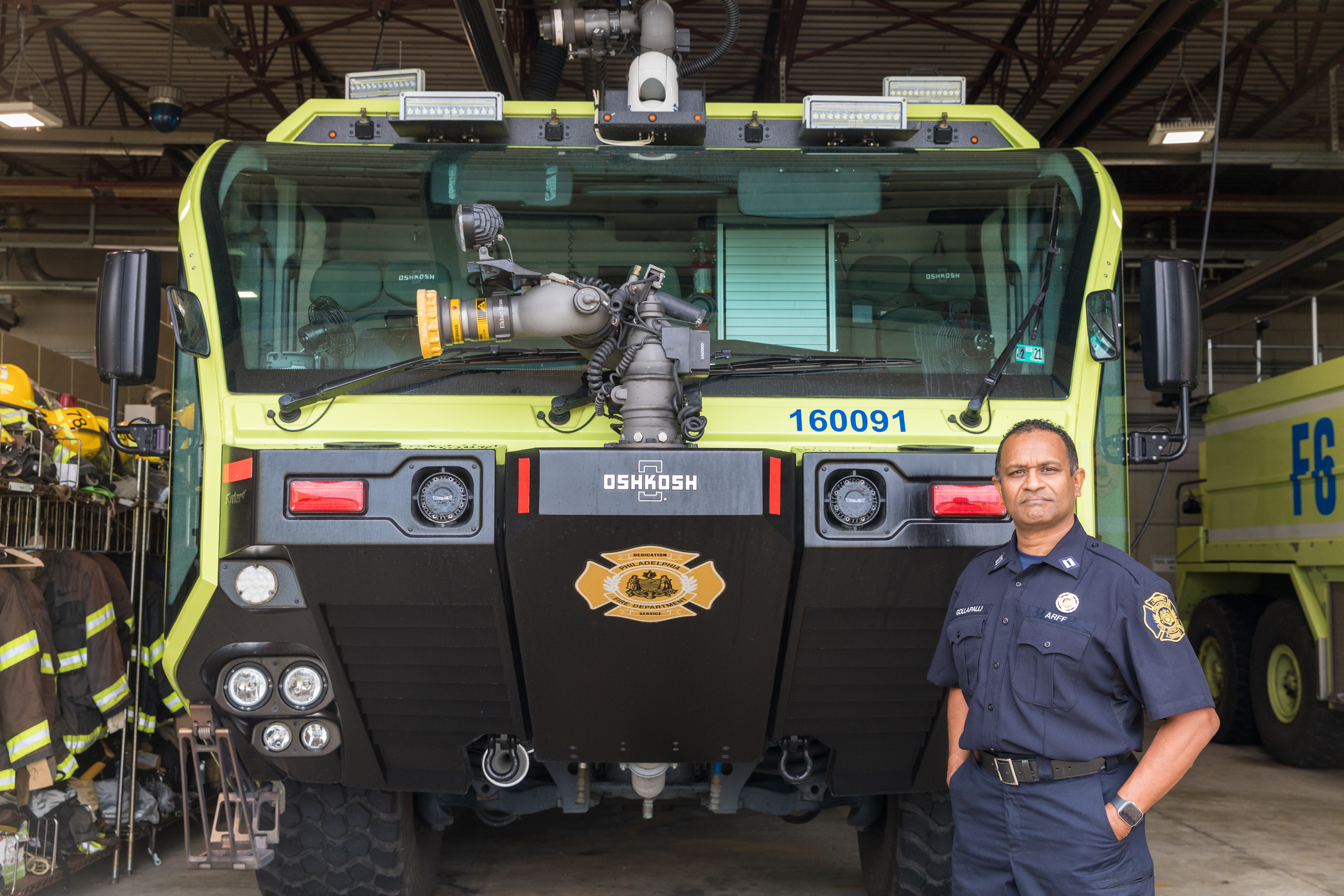 Captain Samuel Gollapalli found his true calling with the PFD; now he manages the specialized ARFF Training Center at PHL.