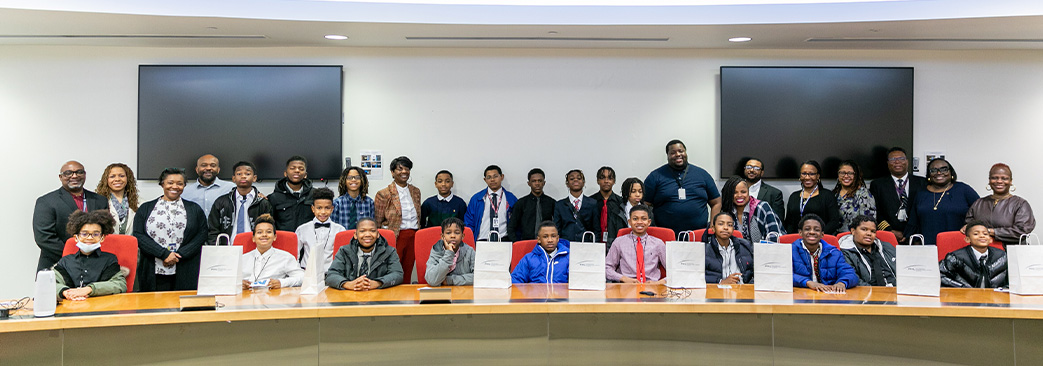 Students at table