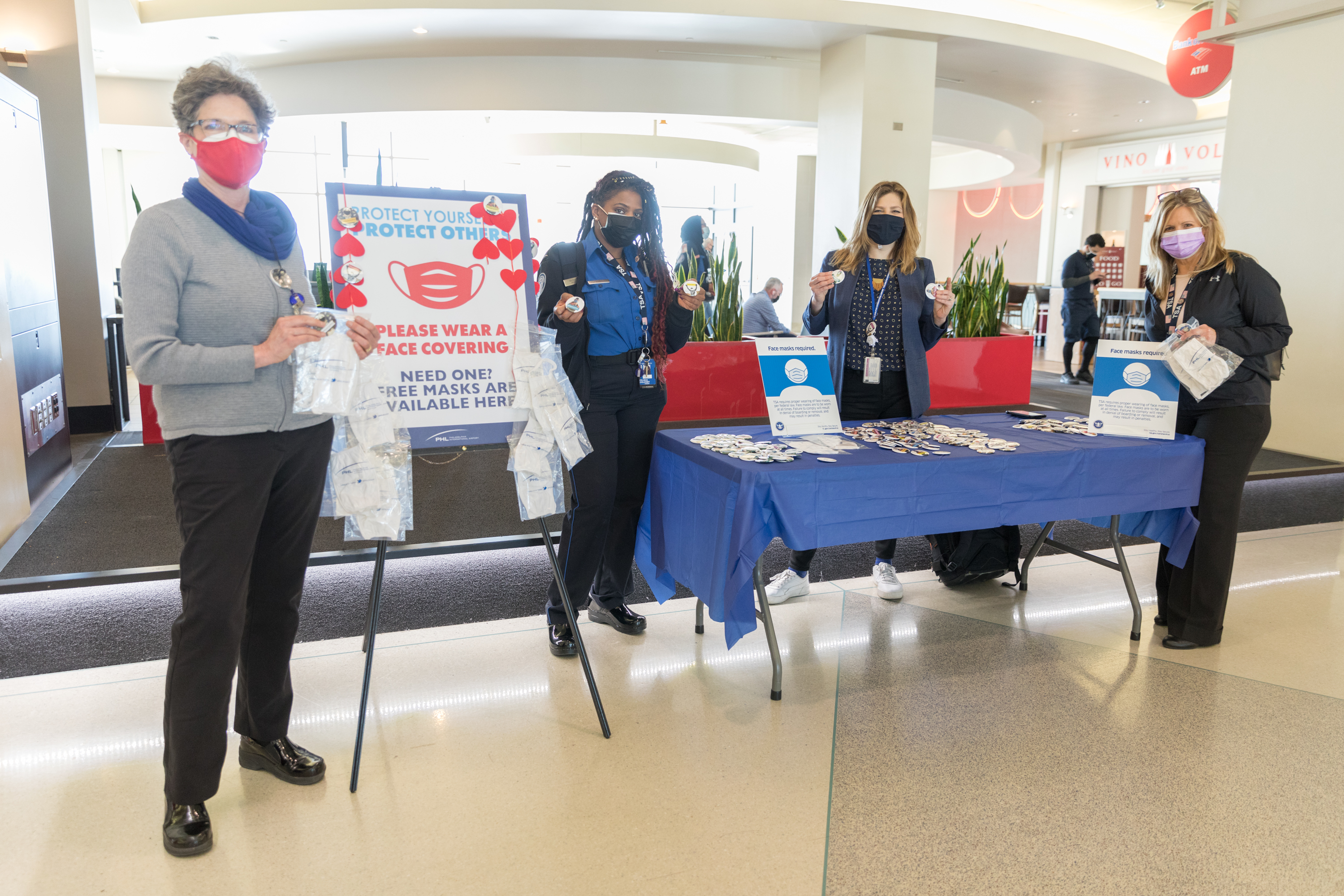 mask up event with TSA