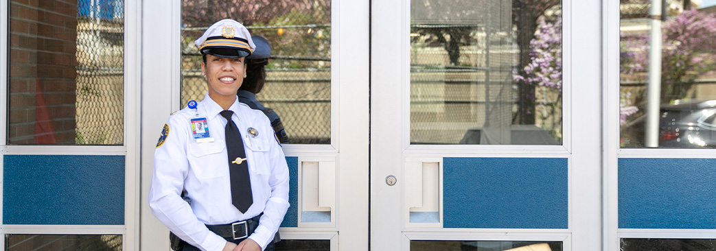 Captain Samatha Brown in uniform