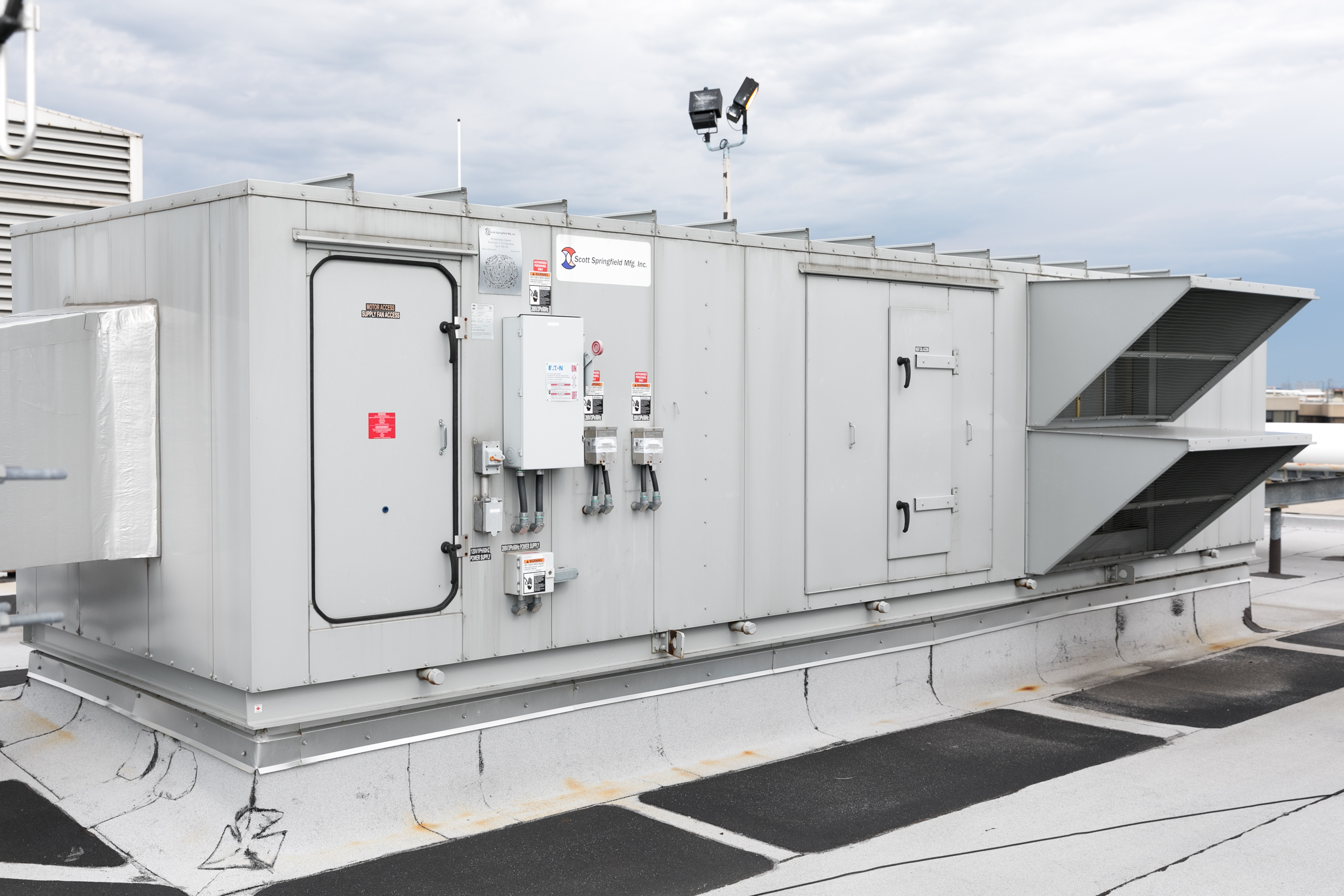 Air handler unit on roof