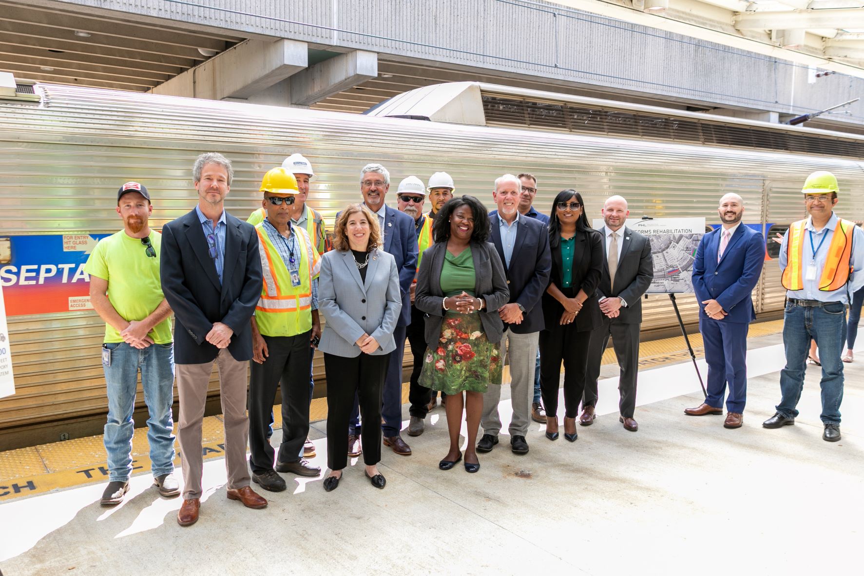 Capital development team at SEPTA platform