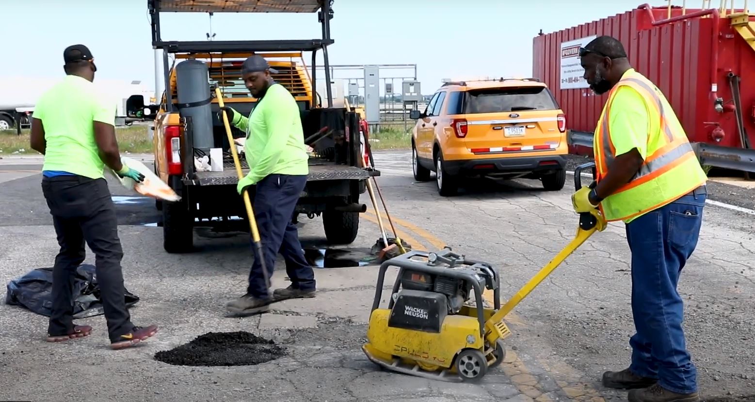 P&G working on airfield