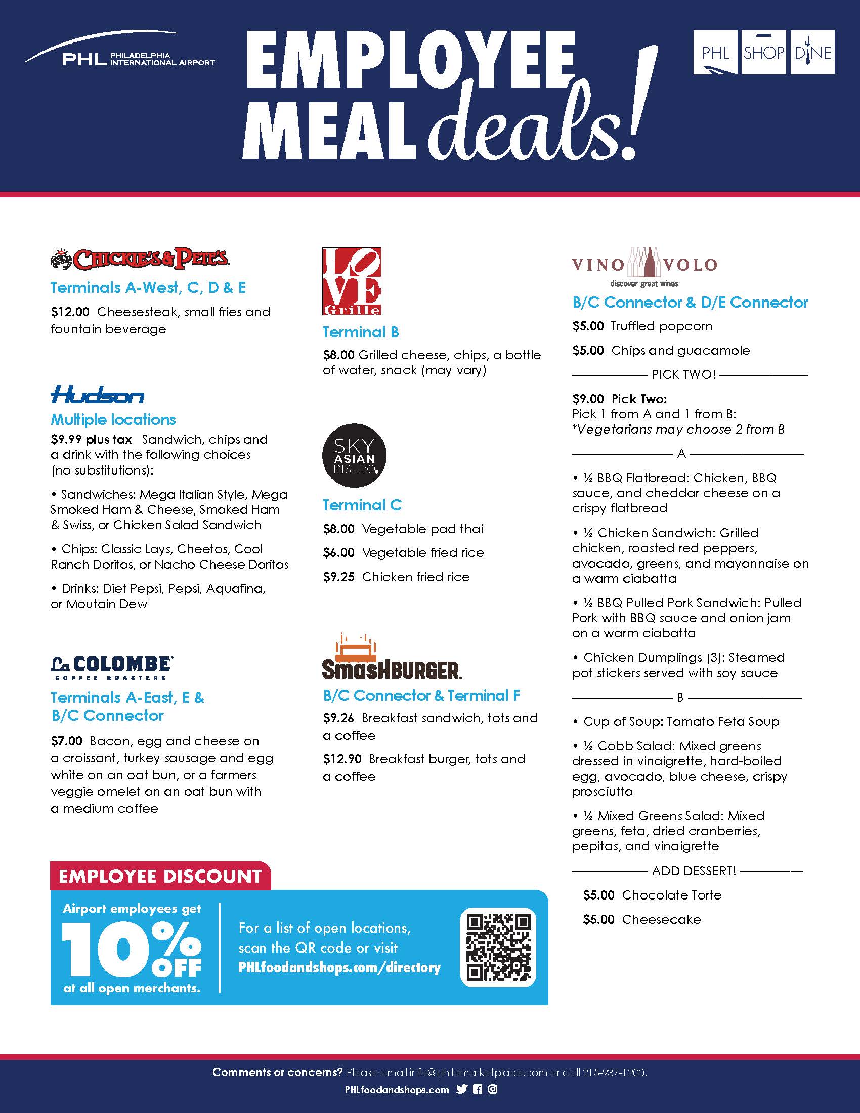 Employee Meal Deals