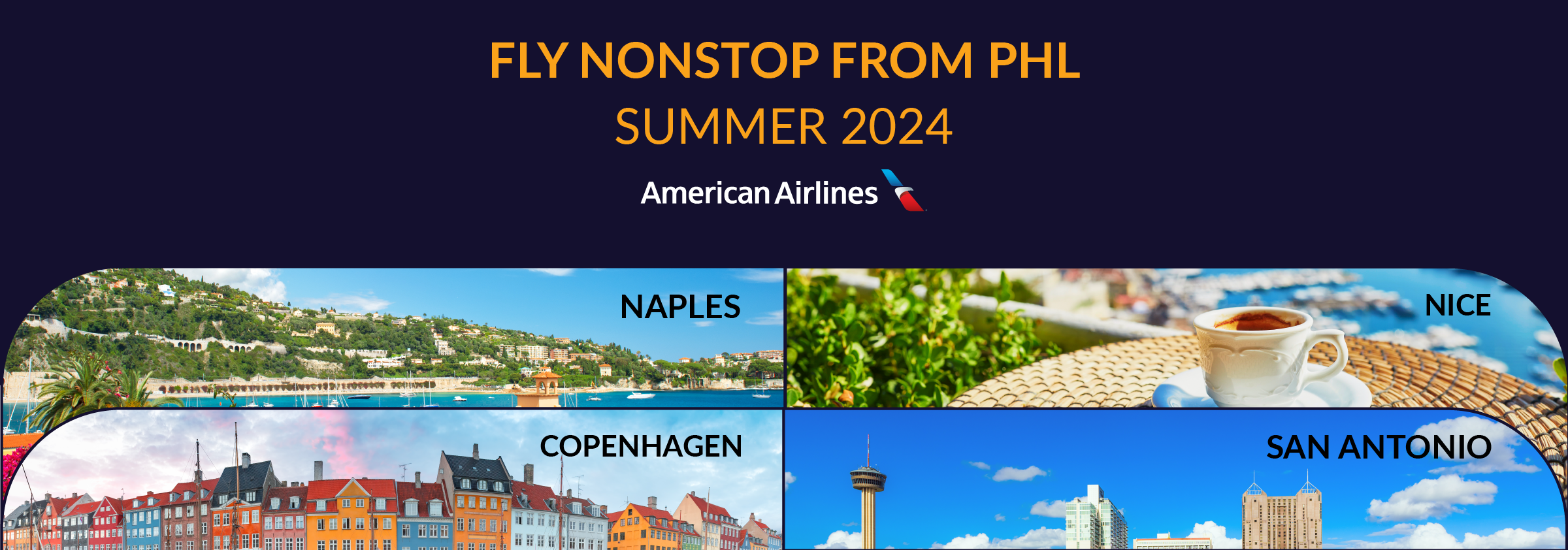 Fly nonstop American Airlines Summer 2024