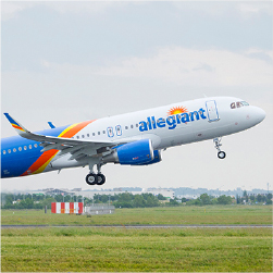 allegiant plane taking off