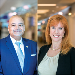 Atif Saeed left, Tracy Borda right