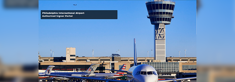 screenshot of authorized signer portal. Plane and tower 