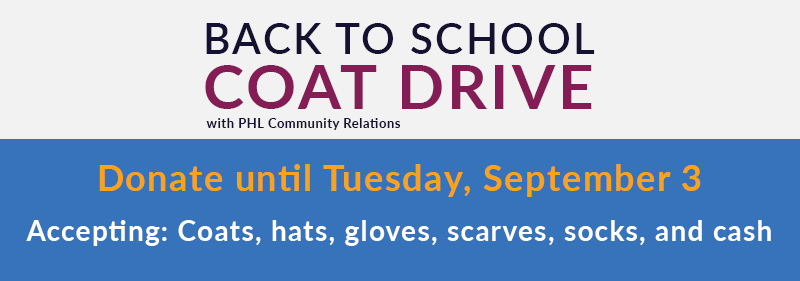 accepting coats, hats, gloves, scarves, socks and cash