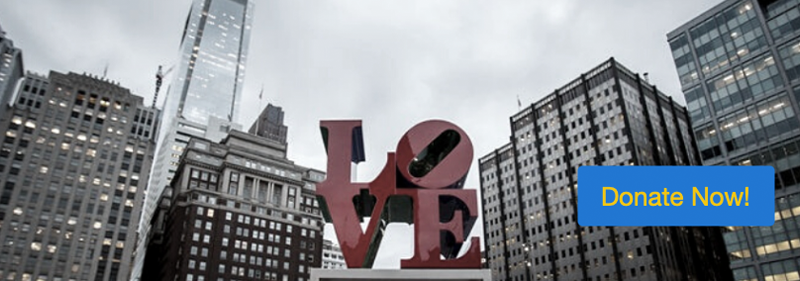love statue and donate now