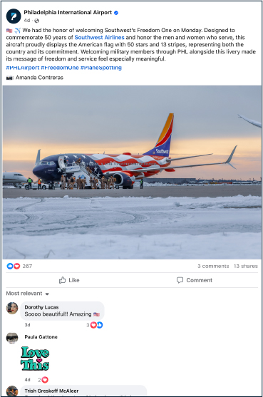 Sowthwest's Freedom One plane. 50 years of Southwest Airlines