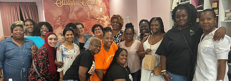 Gold Pro group at the candle making class