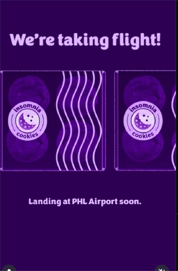 we're taking flight. insomnia Cookies