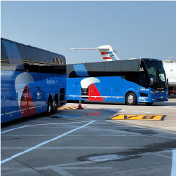 Landine buses on airfields