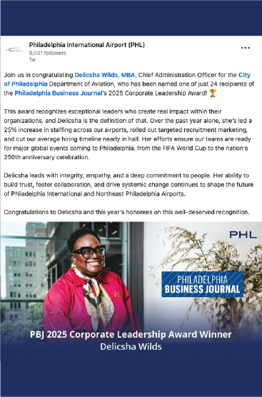PBJ 2025 Corporate Leadership Award Winner, Delicsha Wilds