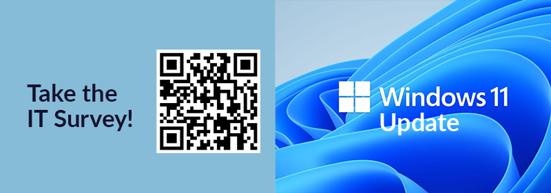 Take the IT survey and Windows 11 update