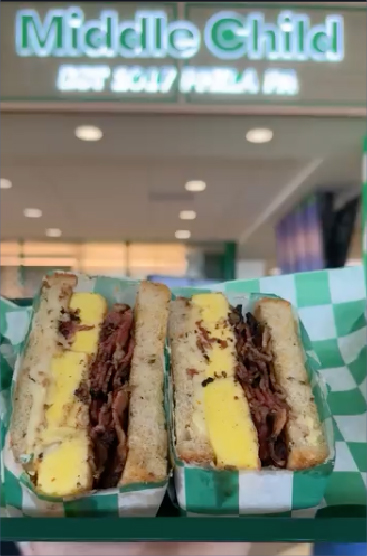 Middle child storefront with a sandwich