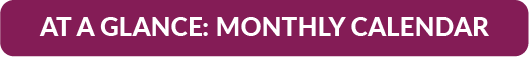at a glance: monthly calendar