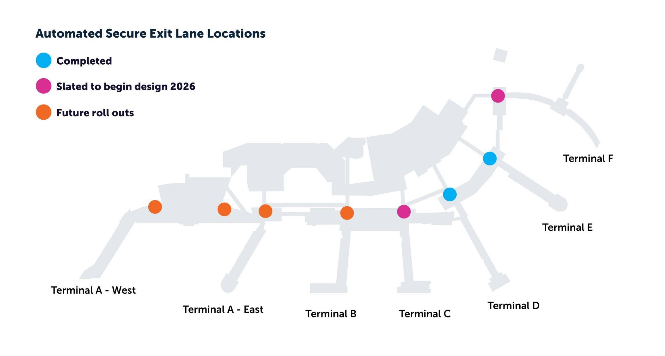 exit lane locations map