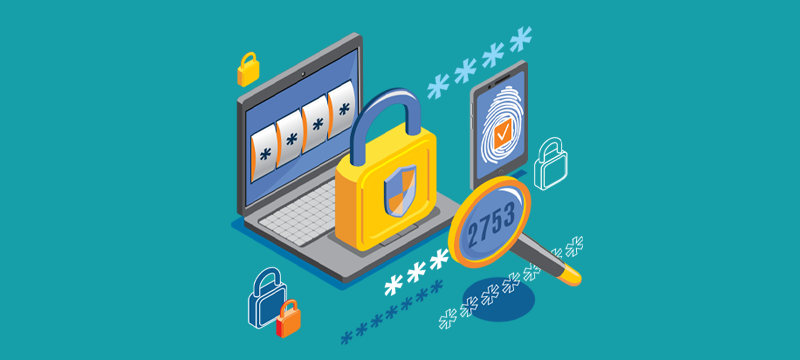 laptop and phone with password
