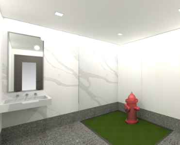 digital rendering of upcoming restroom renovations