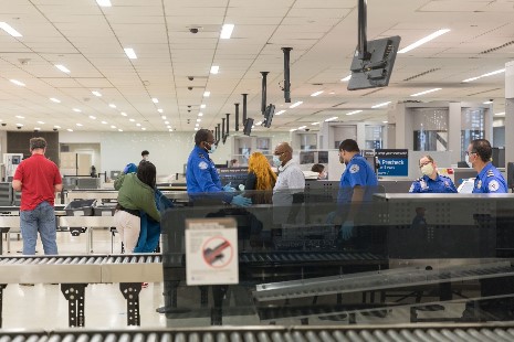 Security checkpoint at the airport