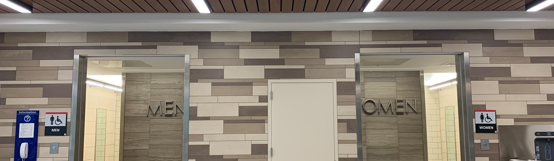 Renovated men's and women's restroom